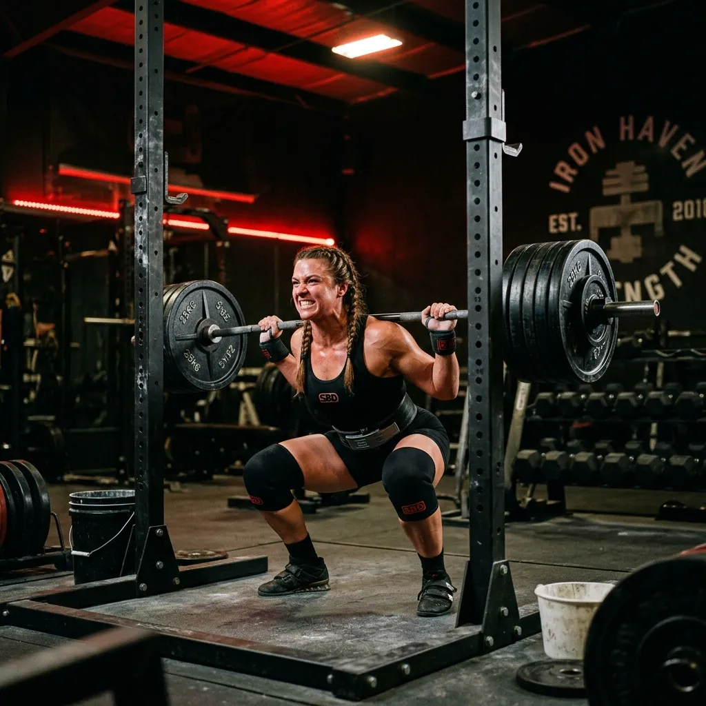 An athlete doing intense competition training